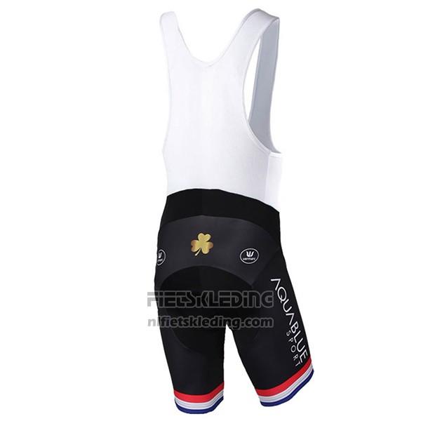 2017 Fietskleding Aqua Blauwe Sport Kampioen British Wit Korte Mouwen en Koersbroek